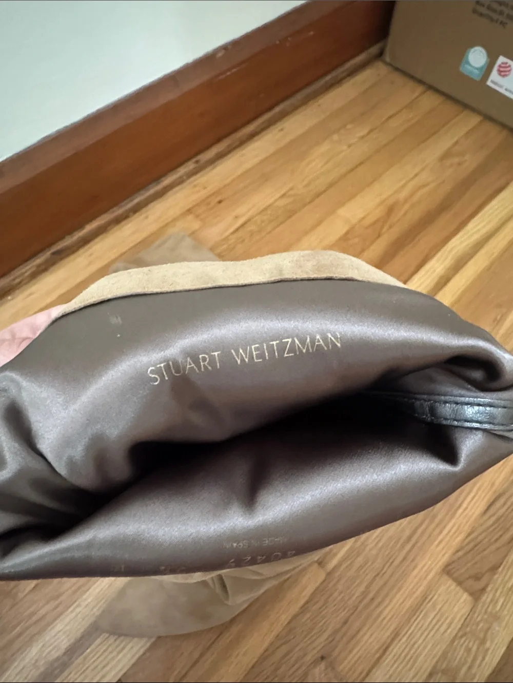 Stuart Weitzman Slouchy Over-the-Knee Suede Boots in Tan